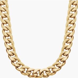 Miami Cuban link necklace yellow gold over 925 sterling silver